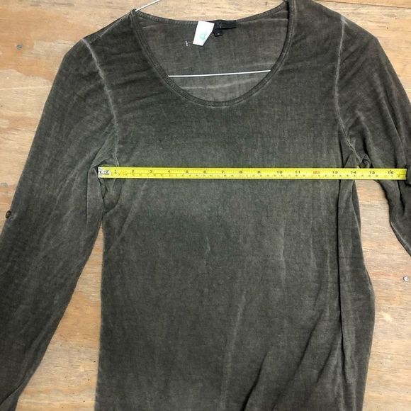 Tempo Paris Olive Green Tunic Dress Size Medium - Picture 5 of 6